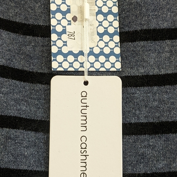 NEW Autumn Cashmere Ombre Navy and Blue Stripe sweater, size Large - Picture 3 of 4